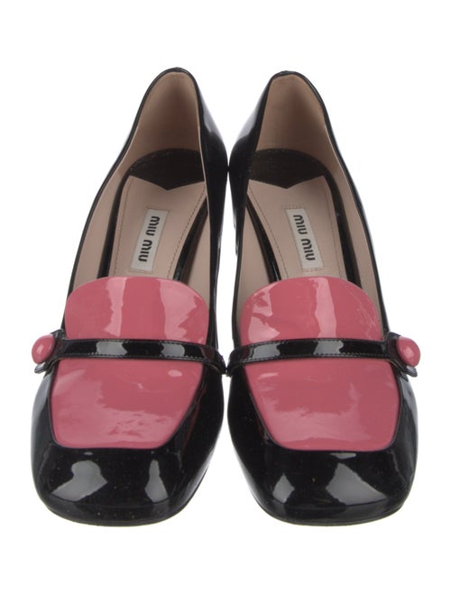 Miu Miu Patent Leather Bow Accents Pumps