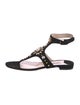 Miu Miu Suede Crystal Embellishments Sandals