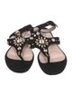 Miu Miu Suede Crystal Embellishments Sandals