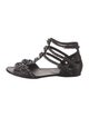 Miu Miu Leather Studded Accents Gladiator Sandals