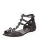 Miu Miu Leather Studded Accents Gladiator Sandals