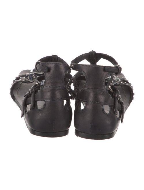 Miu Miu Leather Studded Accents Gladiator Sandals