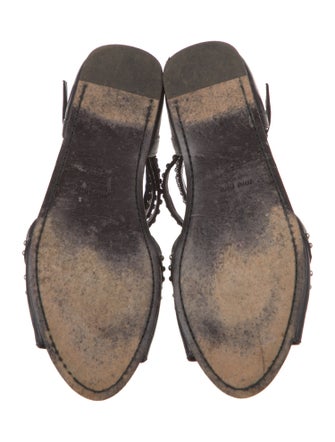 Miu Miu Leather Studded Accents Gladiator Sandals