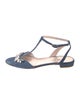 Miu Miu Denim T-Strap Sandals