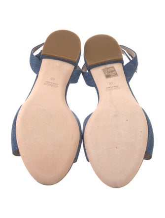 Miu Miu Denim T-Strap Sandals