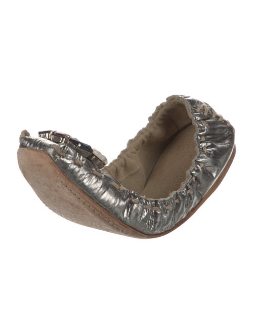 Miu Miu Leather Crystal Embellishments Sneakers