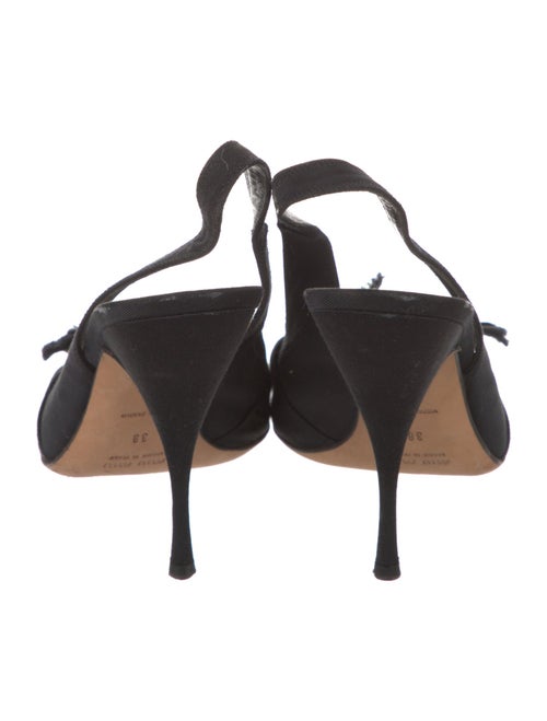 Miu Miu Bow Accents Slingback Pumps
