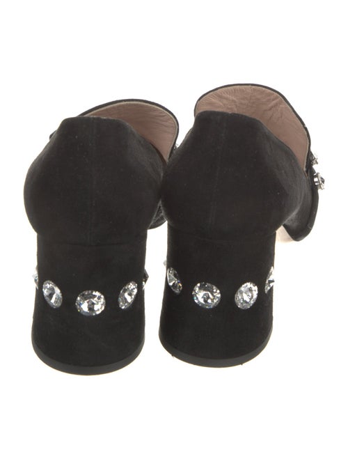 Miu Miu Suede Crystal Embellishments Pumps