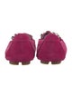 Miu Miu Suede Crystal Embellishments Loafers