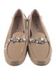 Miu Miu Patent Leather Crystal Embellishments Loafers