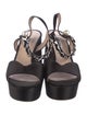 Miu Miu Patent Leather Chain-Link Accents Sandals