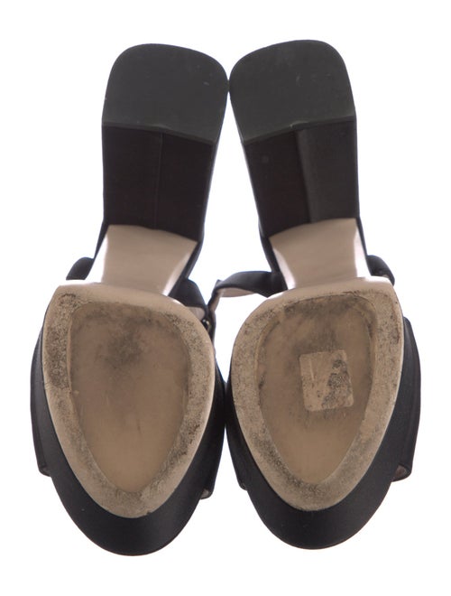 Miu Miu Patent Leather Chain-Link Accents Sandals