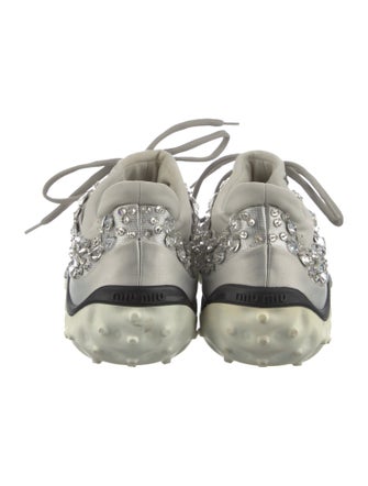 Miu Miu Satin Printed Sneakers