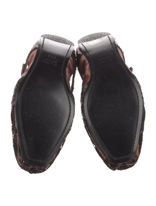 Miu Miu Satin Sequin Embellishments Ballet Flats