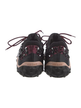 Miu Miu Satin Printed Sneakers