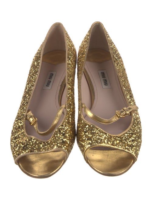 Miu Miu Glitter Mary Jane Flats