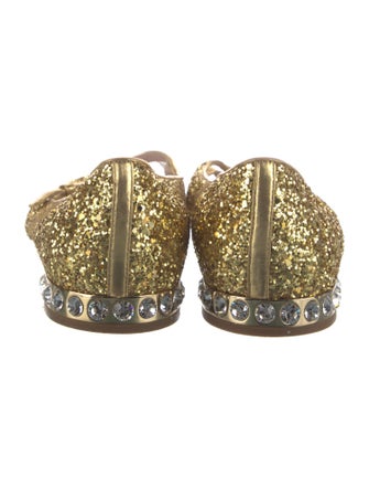 Miu Miu Glitter Mary Jane Flats