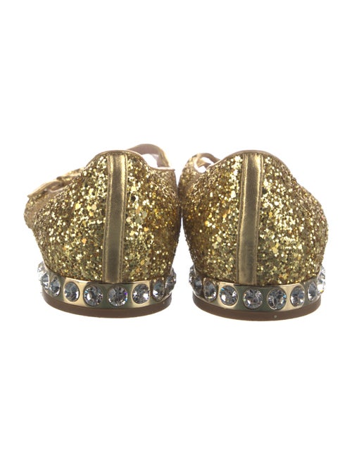 Miu Miu Glitter Mary Jane Flats