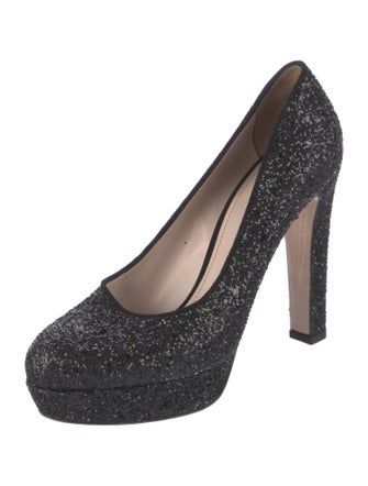 Miu Miu Glitter Glitter Accents Pumps