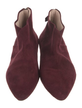 Miu Miu Suede Animal Print Chelsea Boots