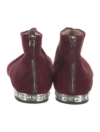 Miu Miu Suede Animal Print Chelsea Boots