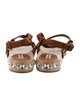 Miu Miu Suede Crystal Embellishments Gladiator Sandals