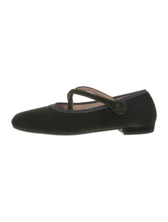 Miu Miu Velvet Mary Jane Flats