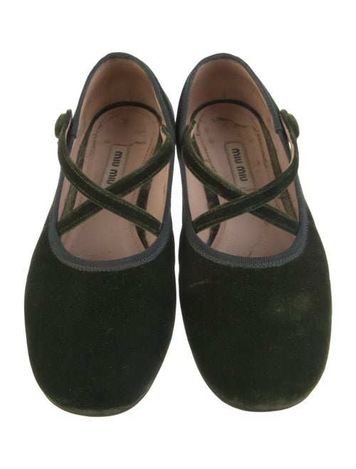 Miu Miu Velvet Mary Jane Flats