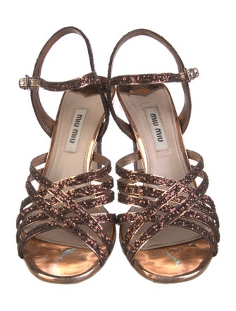 Miu Miu Glitter Sandals