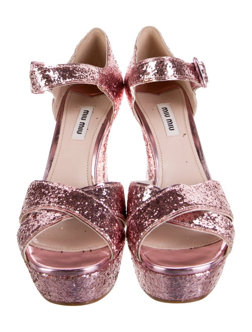 Miu Miu Glitter Glitter Accents D'Orsay Pumps