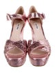 Miu Miu Glitter Glitter Accents D'Orsay Pumps