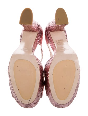 Miu Miu Glitter Glitter Accents D'Orsay Pumps