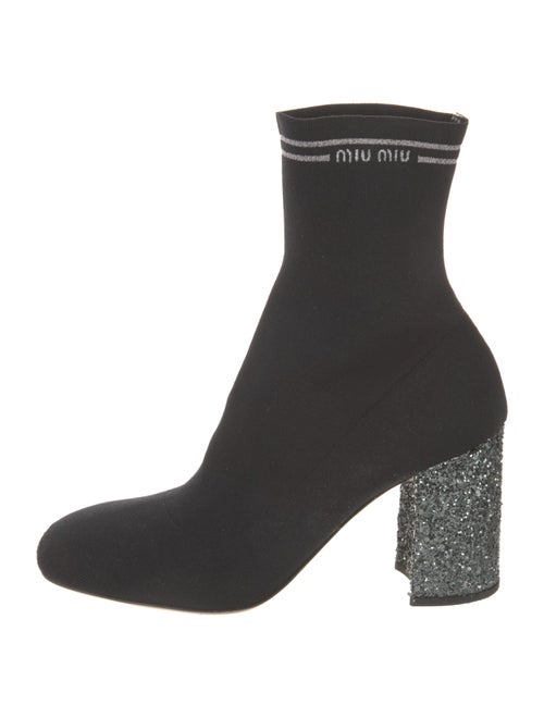 Miu Miu Glitter Accents Sock Boots