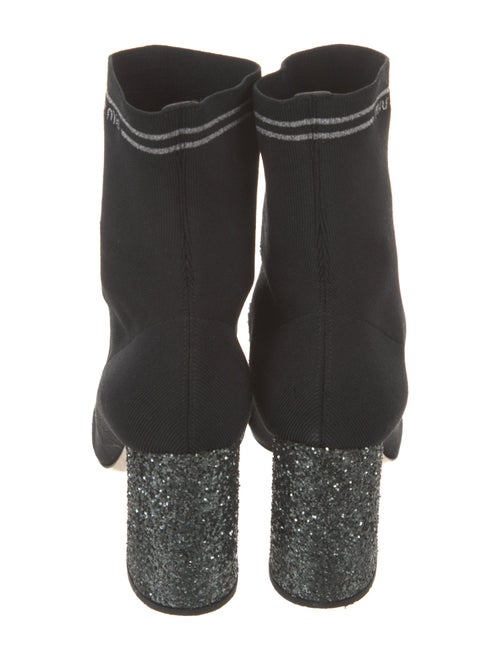 Miu Miu Glitter Accents Sock Boots