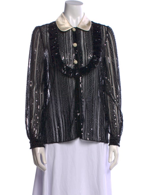 Miu Miu 2020 Mesh Button-Up Top