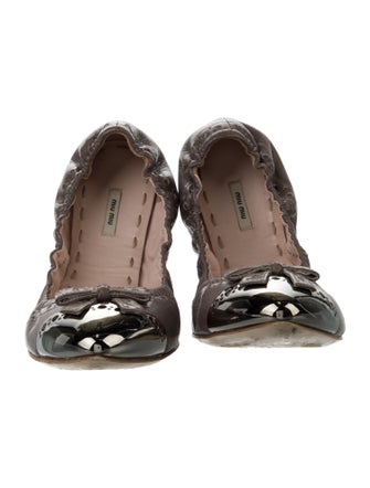 Miu Miu Leather Ballet Flats