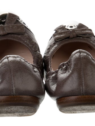 Miu Miu Leather Ballet Flats