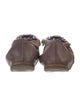 Miu Miu Leather Bow Accents Ballet Flats
