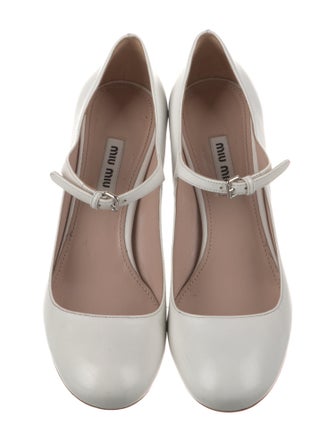 Miu Miu Leather Crystal Embellishments Pumps