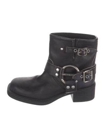 Miu Miu Leather Moto Boots