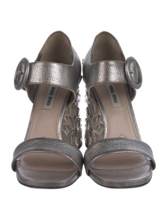 Miu Miu Leather Sandals