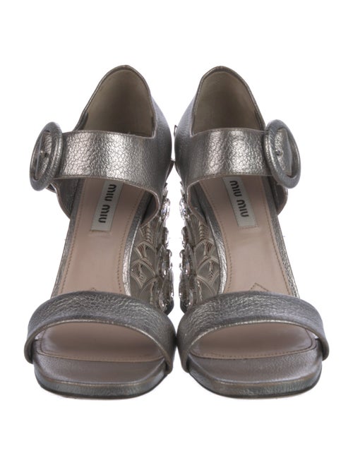 Miu Miu Leather Sandals