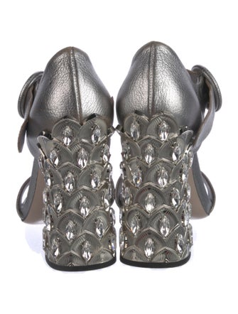 Miu Miu Leather Sandals