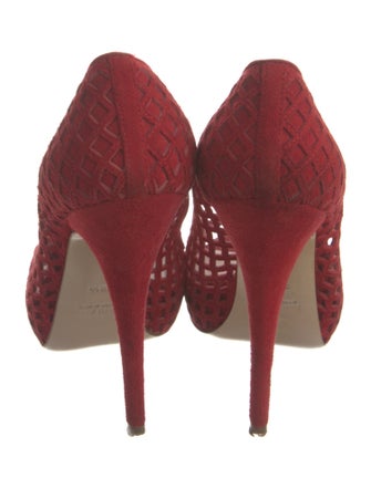 Miu Miu Suede Lasercut Accents Pumps