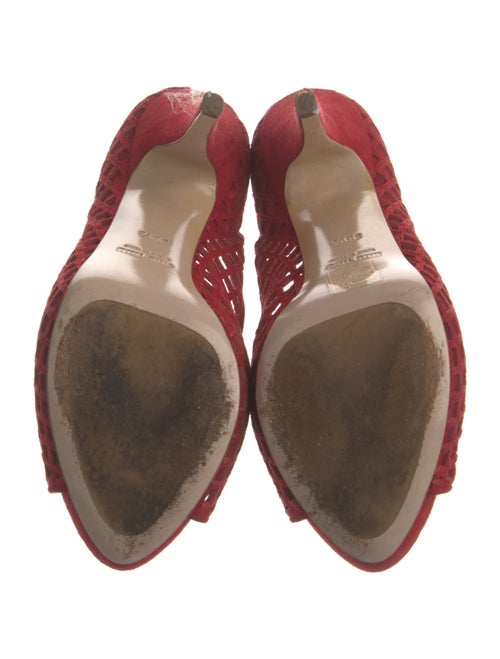Miu Miu Suede Lasercut Accents Pumps