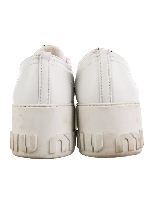 Miu Miu Leather Striped Sneakers