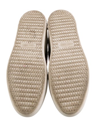 Miu Miu Leather Striped Sneakers