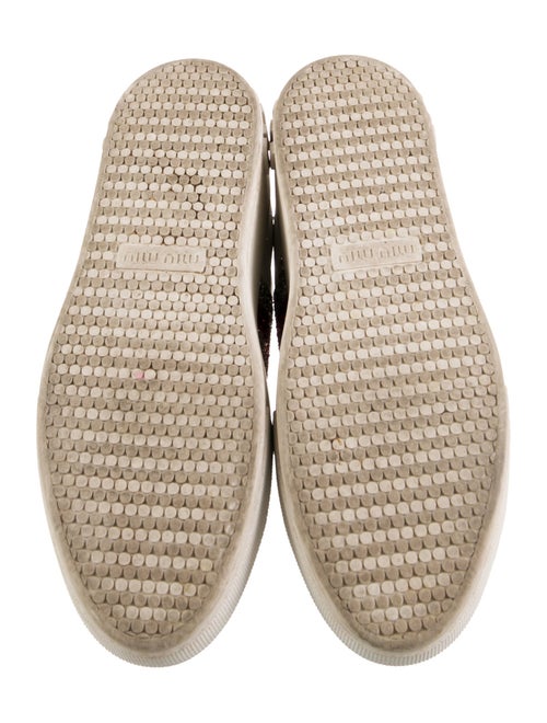 Miu Miu Leather Striped Sneakers