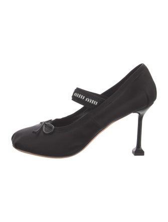 Miu Miu Satin Bow Accents Pumps