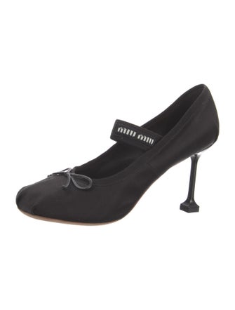Miu Miu Satin Bow Accents Pumps
